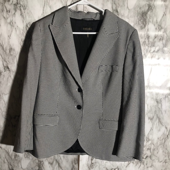 Escada houndstooth blazer jacket - Picture 1 of 3
